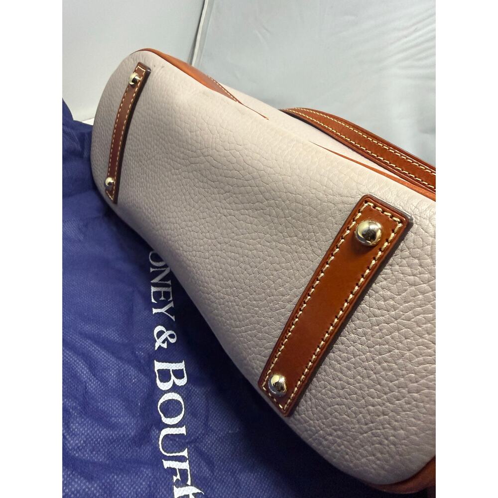 Dooney & Bourke Grey Pebble Grain Leather Satchel Handbag with dust bag - Picture 5 of 9